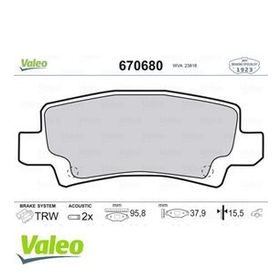 Valeo 670680 Arka Fren Balatası