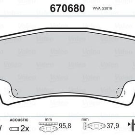 Valeo 670680 Arka Fren Balatası