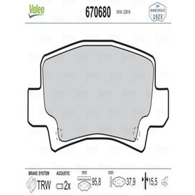 Valeo 670680 Arka Fren Balatası