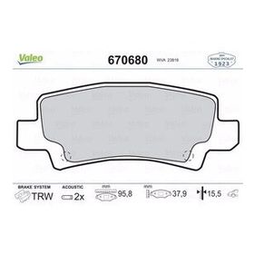 Valeo 670680 Arka Fren Balatası