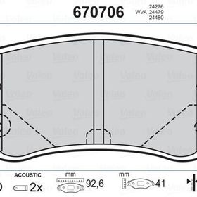 Valeo 670706 Arka Fren Balatası