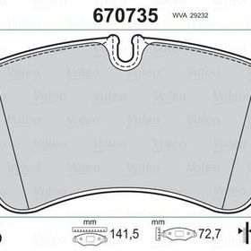 Valeo 670735 Arka Fren Balatası