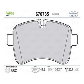 Valeo 670735 Arka Fren Balatası