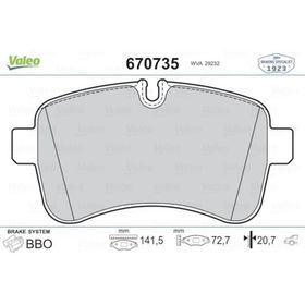 Valeo 670735 Arka Fren Balatası