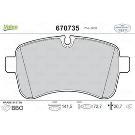 Valeo 670735 Arka Fren Balatası