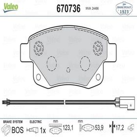 Valeo 670736 Arka Fren Balatası