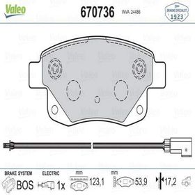 Valeo 670736 Arka Fren Balatası