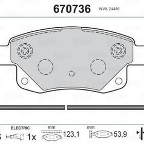 Valeo 670736 Arka Fren Balatası