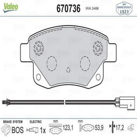 Valeo 670736 Arka Fren Balatası