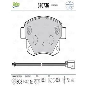 Valeo 670736 Arka Fren Balatası