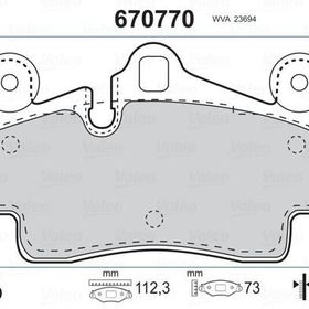 Valeo 670770 Arka Fren Balatası