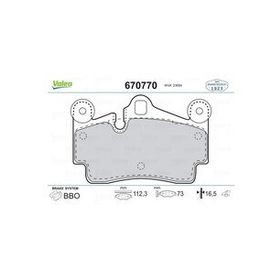Valeo 670770 Arka Fren Balatası
