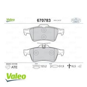 Valeo 670783 Arka Fren Balatası