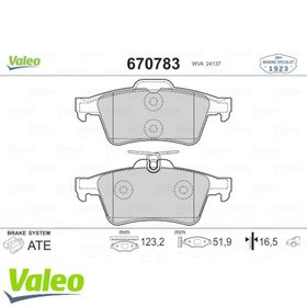 Valeo 670783 Arka Fren Balatası