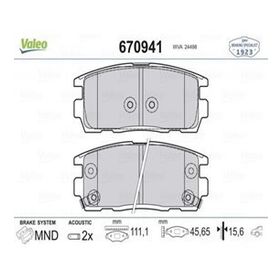 Valeo 670941 Arka Fren Balatası