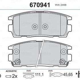 Valeo 670941 Arka Fren Balatası