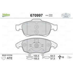 Valeo 670997 Ön Balata