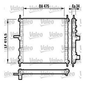 Valeo 732557 Bidonsuz Motor Radyatörü