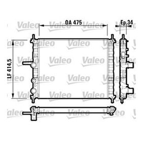 Valeo 732557 Bidonsuz Motor Radyatörü