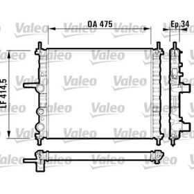 Valeo 732557 Bidonsuz Motor Radyatörü