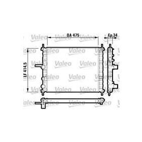 Valeo 732557 Bidonsuz Motor Radyatörü