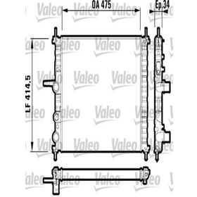 Valeo 732557 Bidonsuz Motor Radyatörü