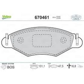 Valeo P206 1.4 1.6 P306 1.4 1.6 Ön Balata
