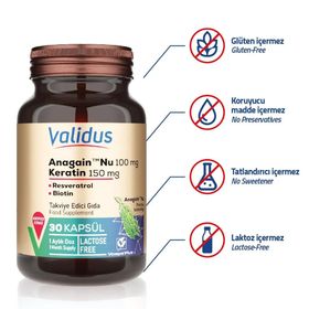Validus Anagain Nu 100 mg 30 Kapsül