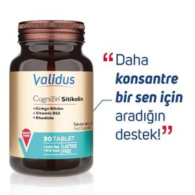 Validus Cognizin Sitikolin 500 mg 30 Tablet
