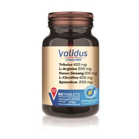 Validus Combo-Men Tribulus 400 mg L-Arginine Maca 60 Tablet
