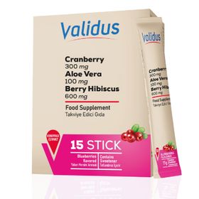 Validus Cranberry Aloe Vera Tea Tree Oil 15 Saşe