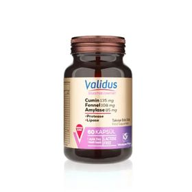 Validus Digestive Comfort Cumin Fennel Amylase 60 Kapsül