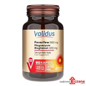 Validus Feverfew 380 mg 60 Kapsül