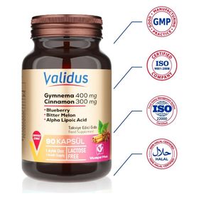Validus Gymnema Sylvestre 400 mg Cinnamon 300 mg 90 Kapsül