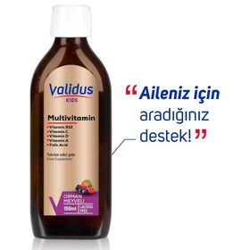 Validus Kids Multivitamin Orman Meyveli 150 ml Şurup