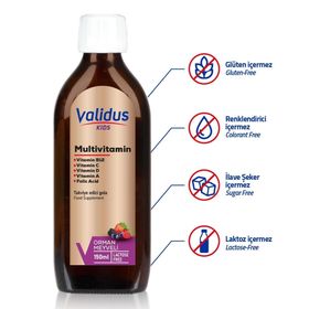 Validus Kids Multivitamin Orman Meyveli 150 ml Şurup