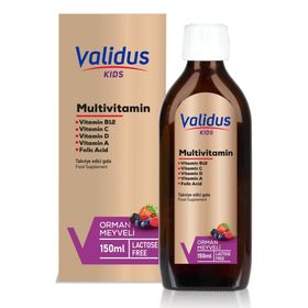 Validus Kids Multivitamin Orman Meyveli 150 ml Şurup