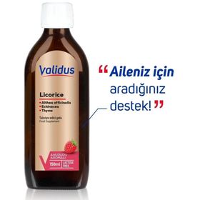 Validus Licorice Ahududu Aromalı 150 ml Şurup
