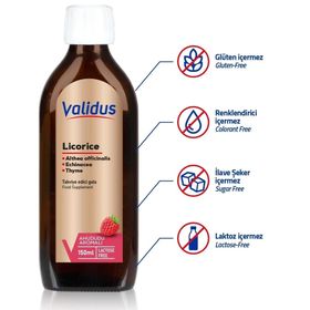 Validus Licorice Ahududu Aromalı 150 ml Şurup