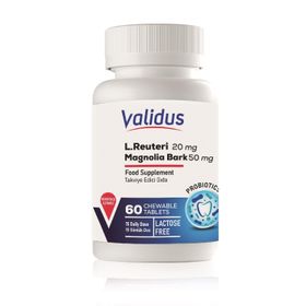 Validus Reuteri Magnolia Bark 60 Çiğnenebilir Tablet