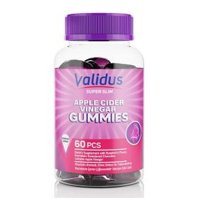 Validus Super Slim Apple Cider Vinegar Gummies 60 Çiğnenebilir Tablet
