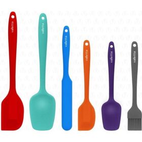 Valletta Drongo Isıya Dayanıklı 6 Parça Karışık Renkli Yanmaz Yapışmaz Silikon Spatula Seti