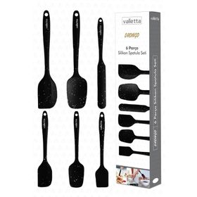 Valletta Siyah 6'lı Drongo Spatula Set