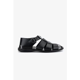 Valmenti 1152 1520 Nero Siyah Erkek Düz Sandalet