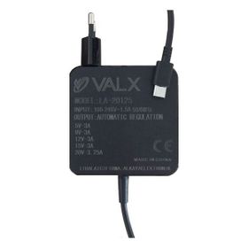 Valx LA-20125 5 V/9 V/12 V/15 V/20 V 3 A Type-C Notebook Adaptör