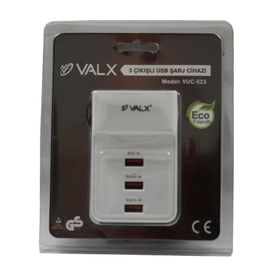 Valx VUC-523 2 USB Çıkışlı 5V 2A Şarj Cihazı