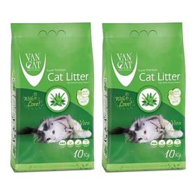 Van Cat 2x10 kg Aloe Vera Kokulu İnce Taneli Topaklanan Kedi Kumu