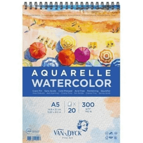 Van Dyck A5 Spiralli 300 g Blok Sulu Boya