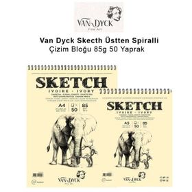 Van Dyck Skecth Üstten Spiralli 85 gr 50 Yaprak Çizim Bloğu