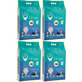 Vancat 4x10 kg Marsilya Sabunlu İnce Taneli Bentonit Kokulu Kedi Kumu